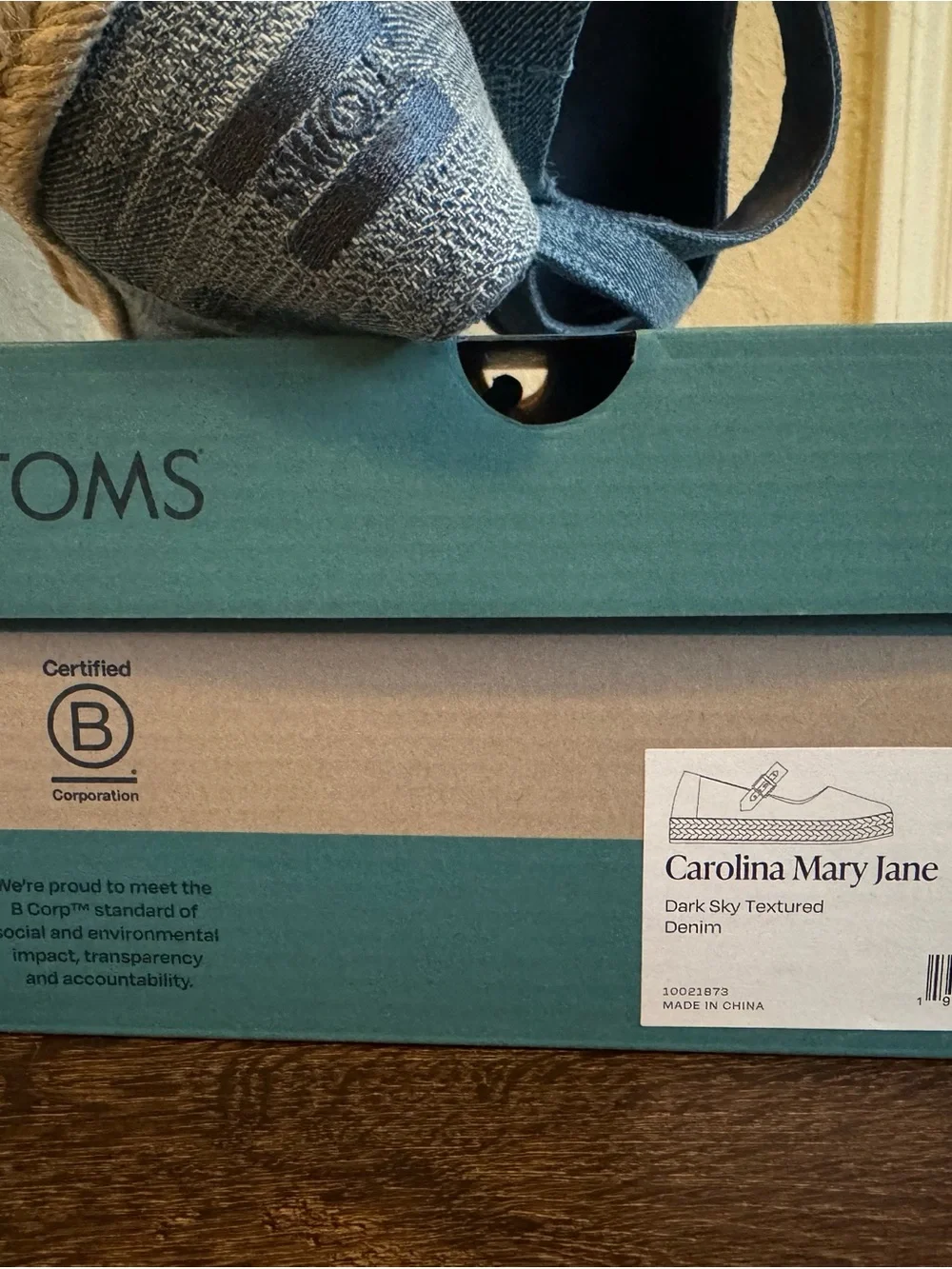 TOMS' Blue Mary Jane Espadrilles